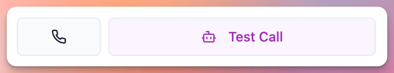 agent edit screen - test call button + test web call button